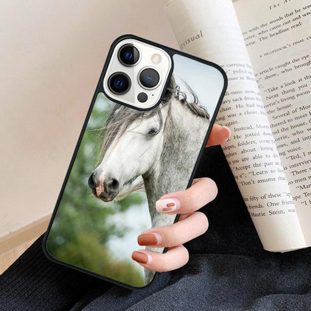 1233 Gray Shire Horse Phone Case Back Cover for iPhone 17 Air 16 15 14 13 11 12 Pro Max Plus Fundas Coque