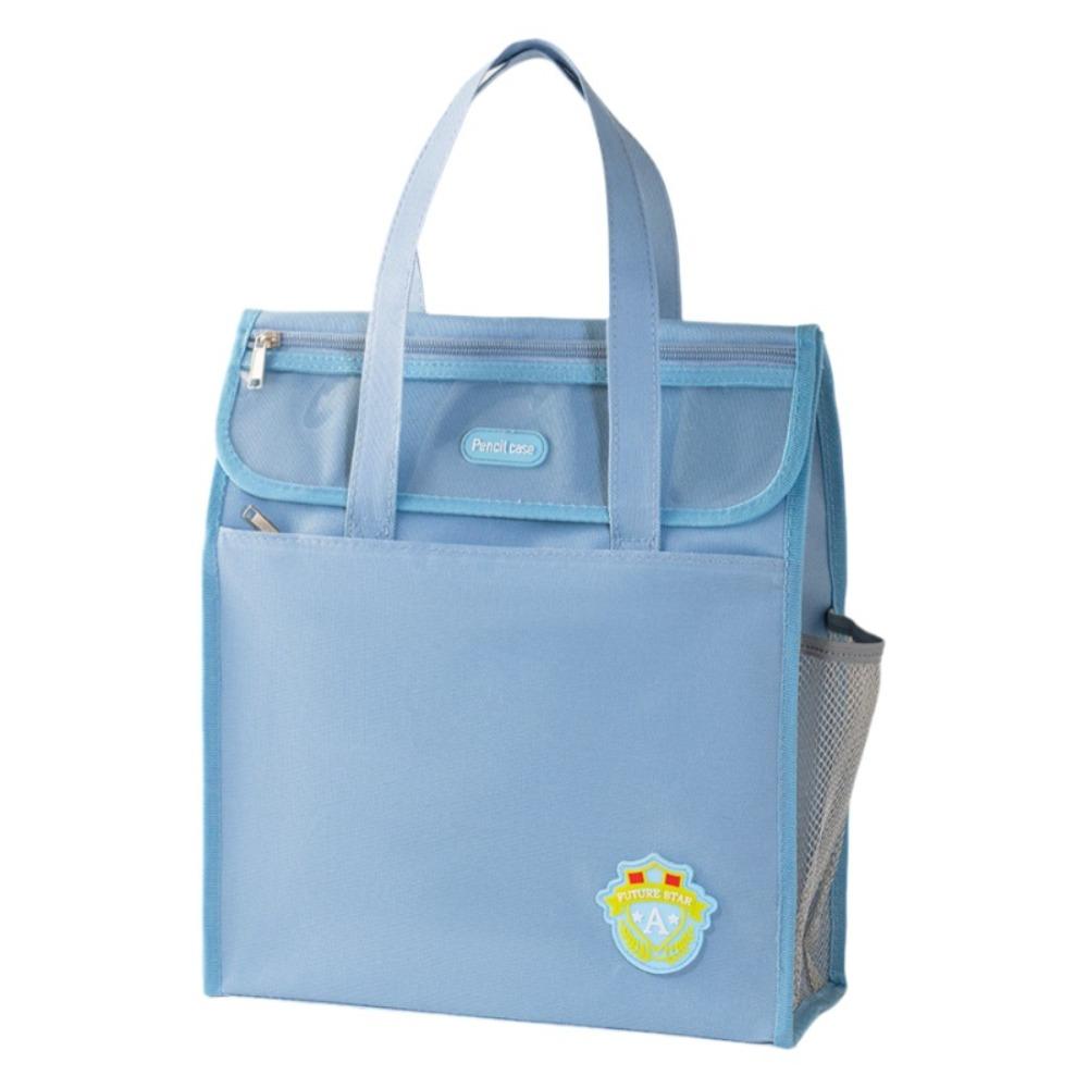 Lightweight Oxford Cloth Handbags Solid Color Student Book Shoulder Bag Canvas Tote Bags  Teenager