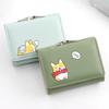 Women Small Wallets Cartera Mujer Cute Corgi Doge Design Ladies PU Leather Female Short Money Purses With Coin Pocket