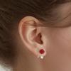 [Worn by Celebrities] (Silver 925) Standard Rose Ear Jacket Earrings EC3043