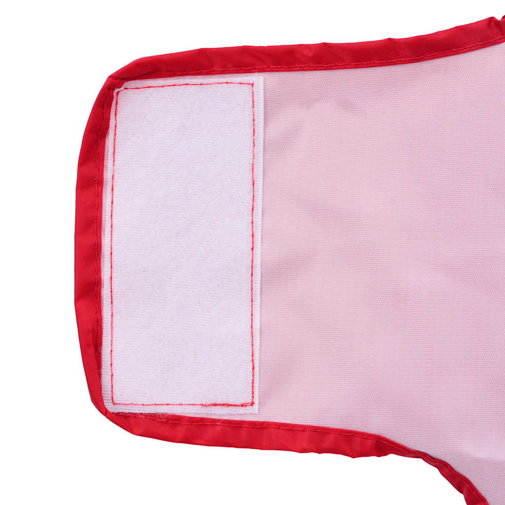 Dog Raincoat with Reflective Strips Polyester Red Size S