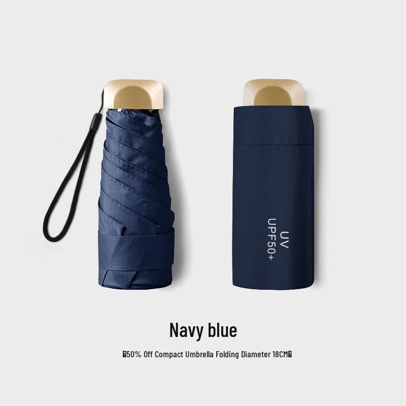 50% Off: Ultra-Light Mini Capsule Umbrella - 6 Ribs, UV Protection, for Sunny & Rainy Days, Women's Pocket Size