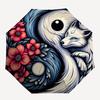 1pc YinYang Wolf Automatic Folding Umbrella, 8-Rib Sturdy Canopy, Portable Travel Umbrella for Outdoor Use,097