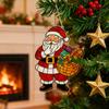Yousheng Acrylic Suncatcher Christmas Ornaments Stained Glass Effect 2D Flat Train/Christmas Tree/Santa Claus Window Hanging Decoration for Holiday