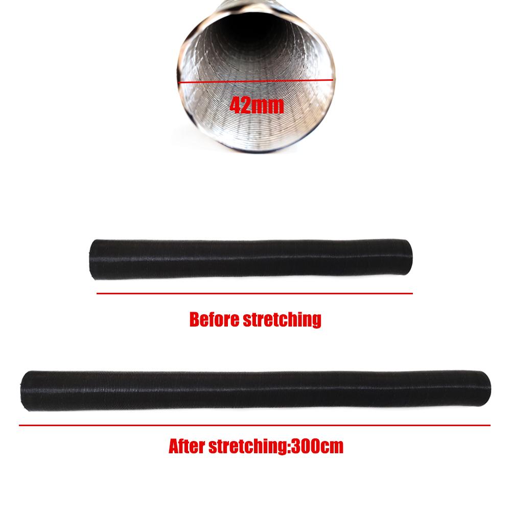 25/42/60/75mm Car Air Heater Duct Ducting Pipe Hose Line Black For Diesel Parking Heater Air Intake Pipe Air Exhaust Pipe