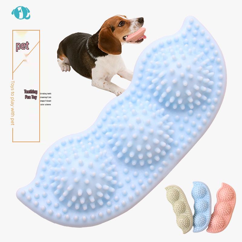 TPR Pea Pod Chew Toy for Dogs - Interactive & Bite-Resistant Teething and Teeth-Cleaning Pet Toy