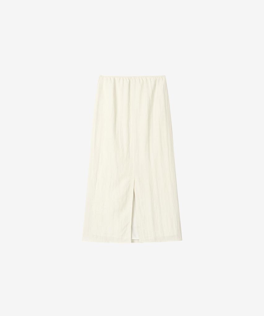 Basica Light Banding Slit Long Skirt (Beige)