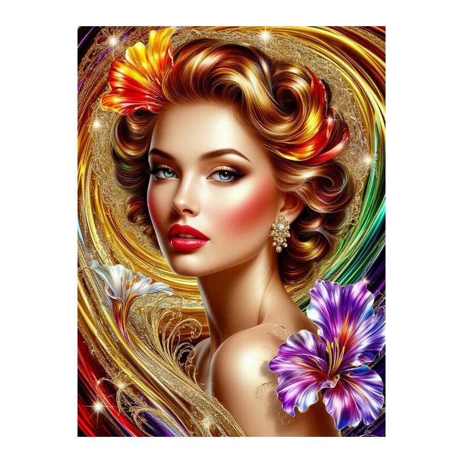 Diamond Painting New Collection Beautiful Woman Diy Full Square Round Drill Rhinestone Embroidery Pretty Girl Mosaic Cross Stitch Kits
