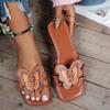 Women Slippers Outdoor Casual Slippers Women 2025 New Summer Square Toe Flat Sandals Flowers Shoes Ladies Slides Women