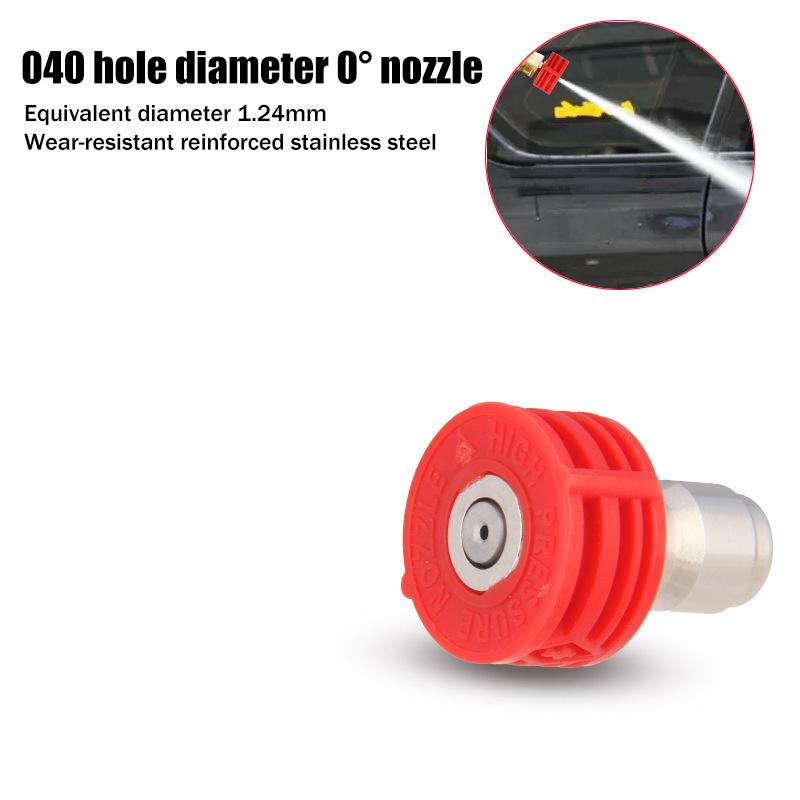 Car Wash Accessories 4-Color High-Pressure Washer Nozzle Quick Connector 1/4in High-Pressure Car Wash Quick Plug Nozzle красный