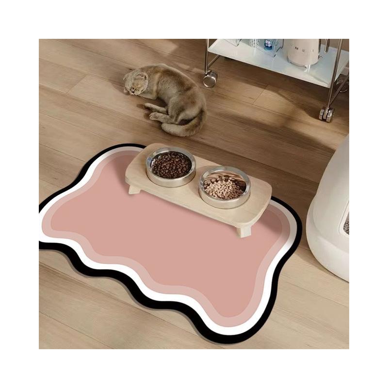 Quick-Dry Diatomaceous Earth Pet Placemat: Water-Absorbent, Non-Slip, Cold-Insulating Mat for Cats and Dogs