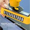 Sliding Skateboard Bear Car Temporary Parking Number Plate, Silent Magnetic Dashboard Phone Card