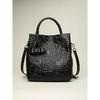 Genuine Leather Women's Bag Cowhide Bag New Camellia Handbag Fashion Large Bag Single Shoulder Crossbody Bag