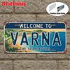 D Flatpc Vintage Metal SignVarna Aluminum Sign Seaside City Vintage Travel DecorSeaside Wall DecorCoastal StyleHome Gift