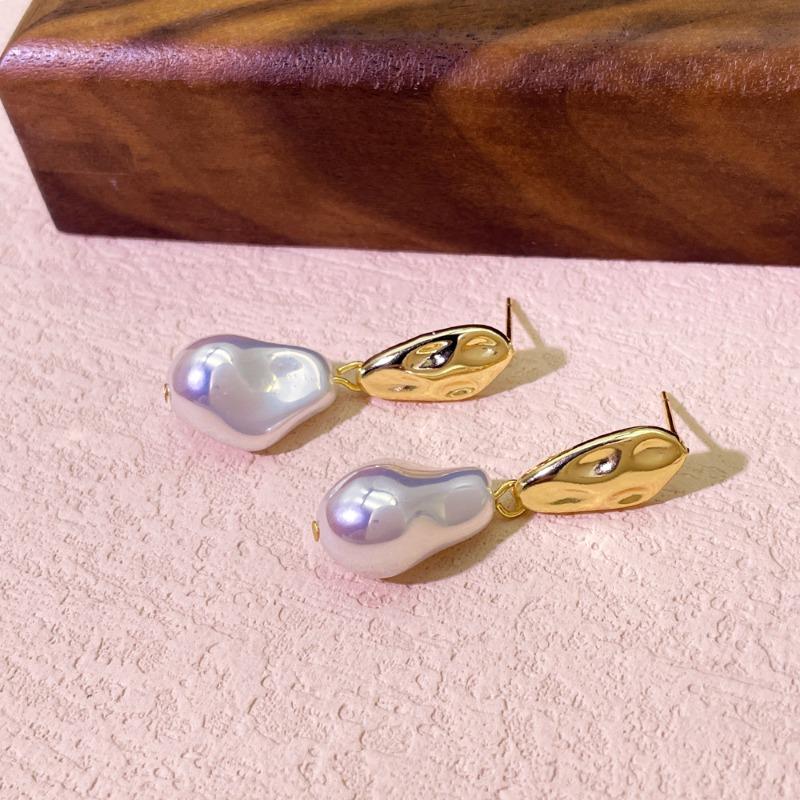 Boucles d'oreilles perles Meier, tiges en argent sterling s925, clous vintage haut de gamme, bijoux subtilement luxueux et uniques