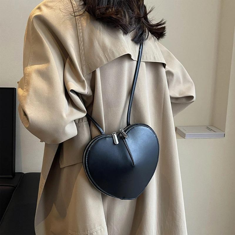 Ladies Love Sling Purses Women's Heart Shaped Phone Bags Designer Mini Wallet Solid Small Crossbody Bags