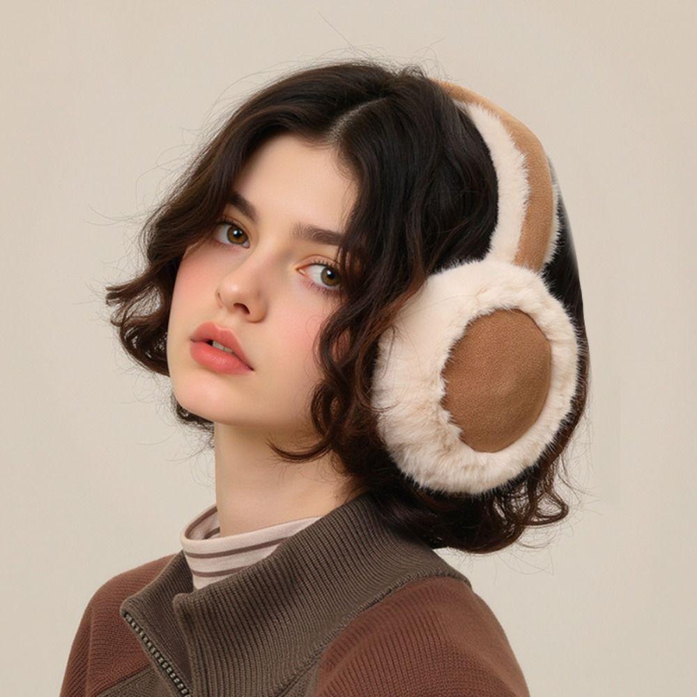 Ear Cap Winter Plush Earmuffs Solid Color Foldable Ear Cover Comfortable Suede Earmuffs Girl