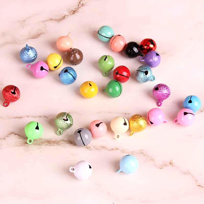 14mm Colorful Metal Bell Keychain & Pet Decoration Ornament