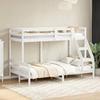 VidaXL Bunk Bed 90x200/120x200 Cm White Solid Pine Wood, Bed, Bed Frame, Loft Bed, Bedroom Furniture, 3207186