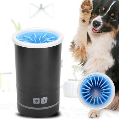 USB Şarj Edilebilir Elektrikli Köpek Patisi Temizleyici Otomatik Evcil Hayvan Ayak Patisi Temizleyici Kedi ve Köpek Masajı Ayak Yıkama Kupası Evcil Hayvan Temizleme Araçları