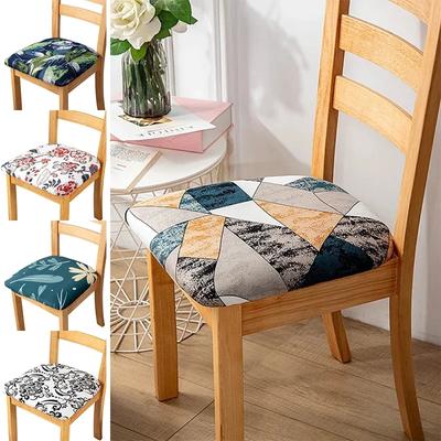 Universal Stretch Dining Room Chair Seat Cushion Covers For Wedding Banquet Seat Chair Protector Slipcovers Bar Party Home Decor