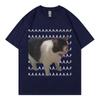 Sad Crying Cat Funny Meme T-Shirt High Quality Fashion Short Sleeve T Shirts Summer Casual Pure Cotton Oversized T-Shirts Unisex