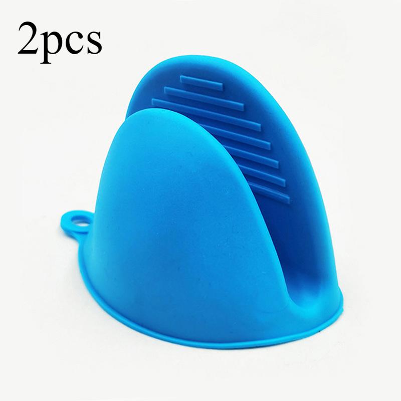 2pcs Thicken Baking  Silicone Oven Mitts Microwave Oven Glove Heat Insulation Anti-slip Bowl Pot Clips Kitchen Gloves