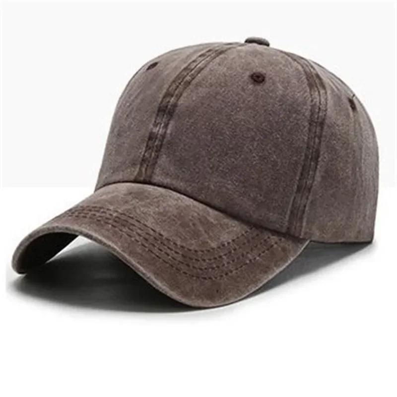 Baseball Cap Washed Denim Men Women Snapback Hat Vintage Hip Hop Caps Solid Color Hat Bone Casquette Outdoor Casual Sport