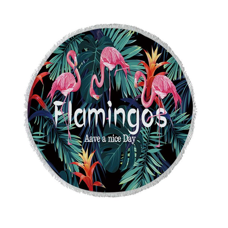 Seria Flamingi Ultra-Delikatne Włókno Ręcznik Plażowy i Mata Wewnętrzna/Zewnętrzna