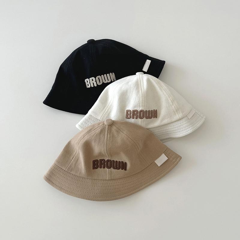 Letter Baby Bucket Hat With Rope Summer Outdoor Baby Boys Girls Sun Basin Hat Adjustable Infant Toddler Fisherman Hats