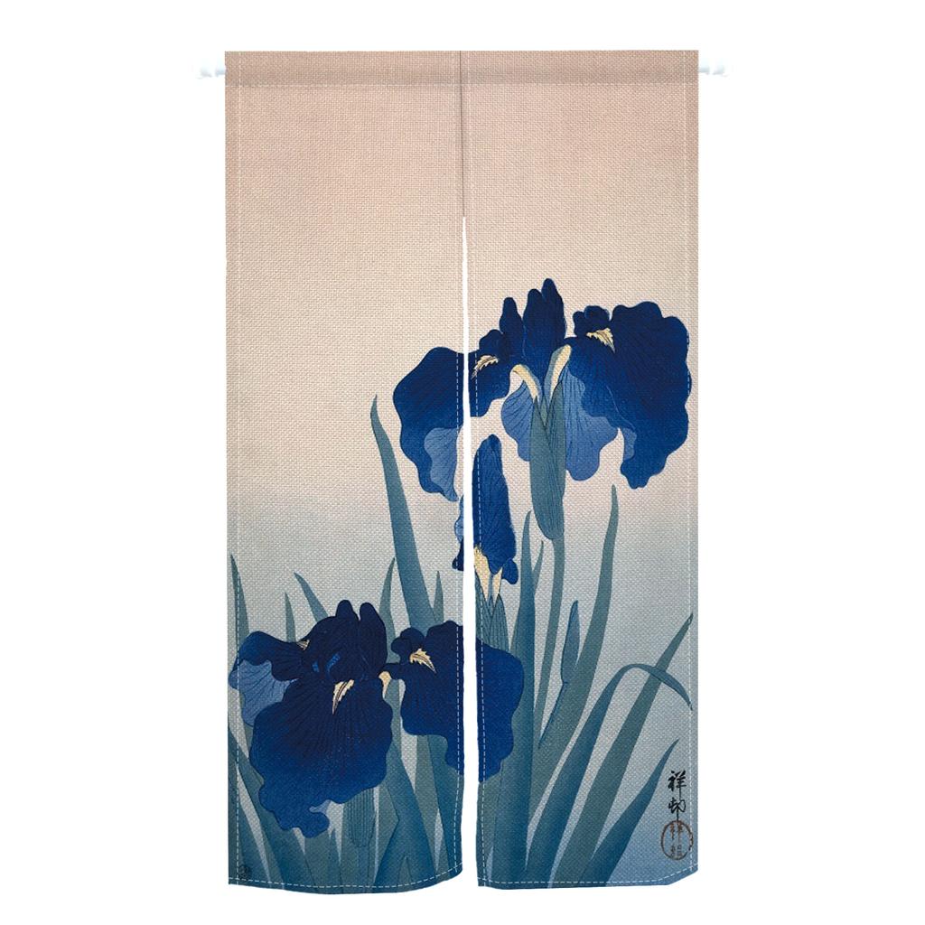Japanese Style Noren Door Curtains Moon Starry Sky Crane Floral Pattern Polyester Doorway Kitchen Entrance Half Curtain For Window Made Of