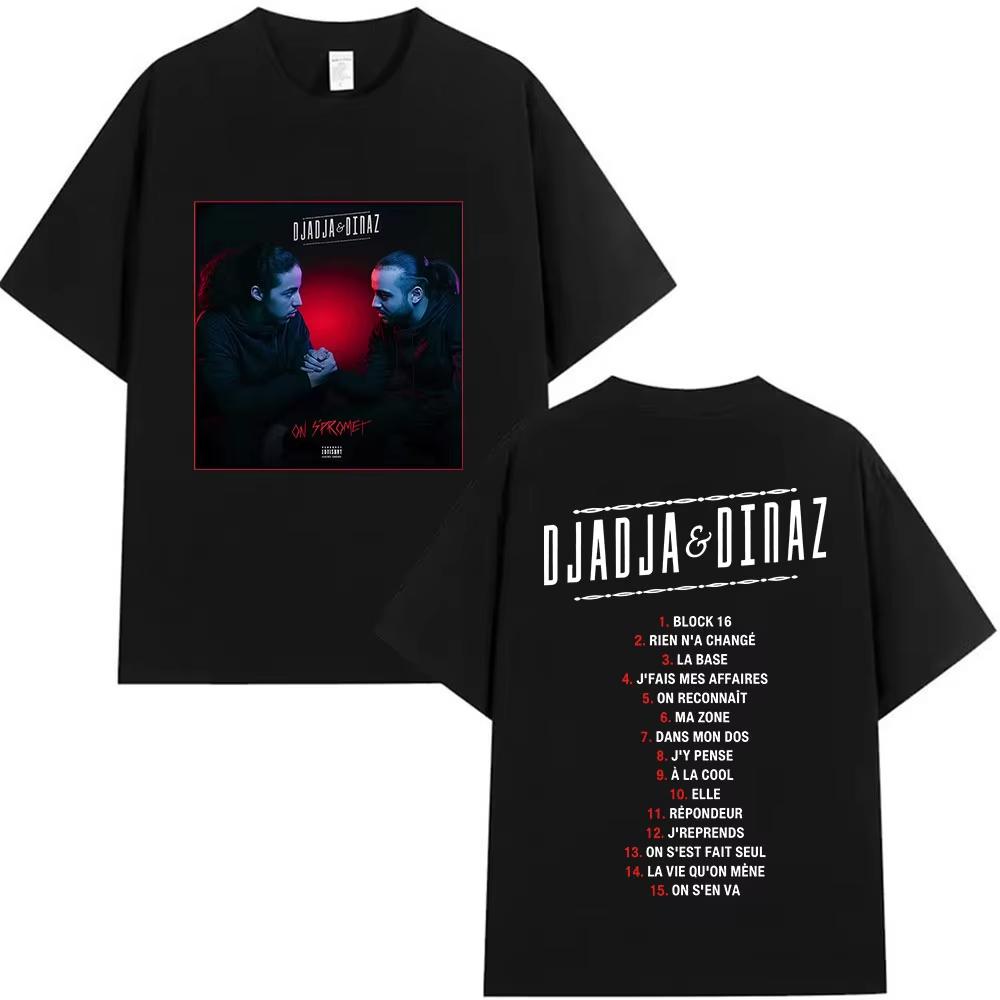 

Rapper Djadja & Dinaz Album 2026 Graphic T Shirts Men s Vintage Style Gothic Clothing T-Shirt Hip Hop Short Sleeve Cotton Tshirt 2XL
