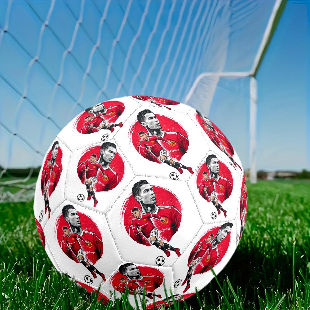 Cristiano Ronaldo1 Size 5 Soccer Football Machine-Stitched Indoor/Outdoor Training and Matches Sports Enthusiast Gifts