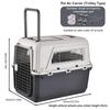 33 Inches Dog Carrier Crates Airline-Friendly Home Travel Durable Plastic Pet Carrier Portable Dog Cage for Large Pets Air Box