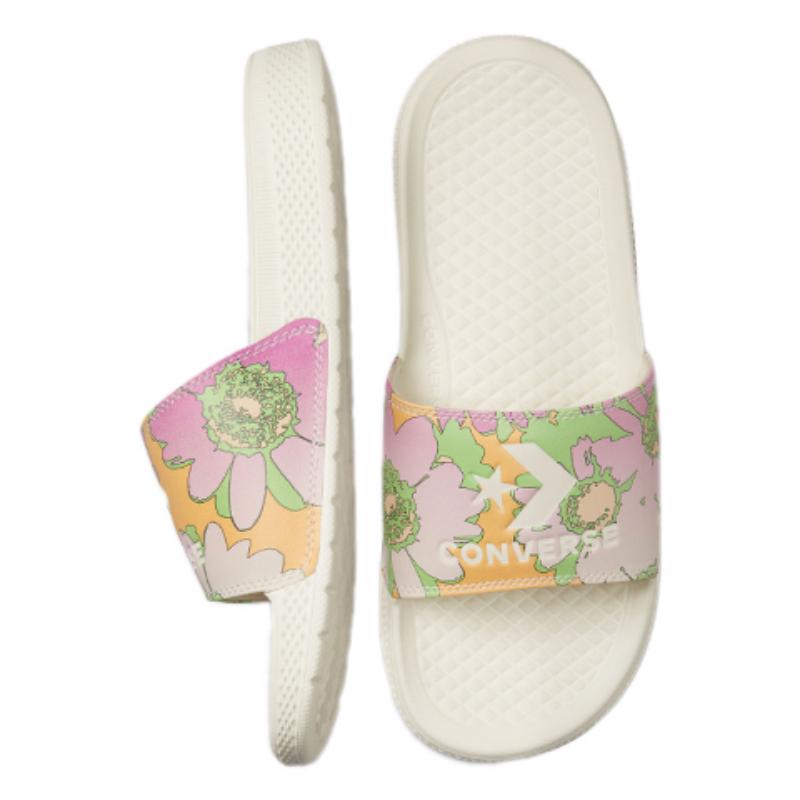 Converse Chuck Taylor All Star Floral Trendy Sporty Rubber-soled Slippers Unisex White Purple