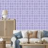 Wallpaper Geometric Pattern Blue and White for Living Room and Bedroom 50x1000
