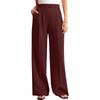 Ladies' Loose Casual Pocket Straight Leg Suit Pants