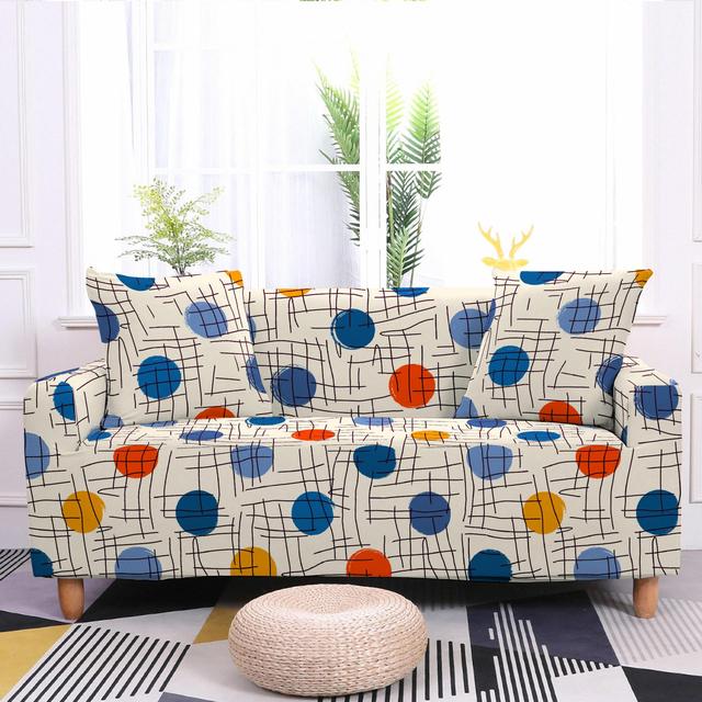 

Чохол для дивана з точковим принтом. Простий стиль. Все включено. Підлокітник. Диван. Диван. Розтягнутий рушник. Чохли на диван. Домашній декор. 1 seater 90-140cm