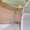 Glänzendes buntes Kristallarmband, elastischer, dehnbarer Armreif, süßer Schmuck