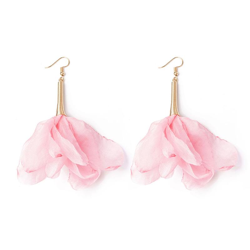 

Корейские серьги-капли с кружевными цветами