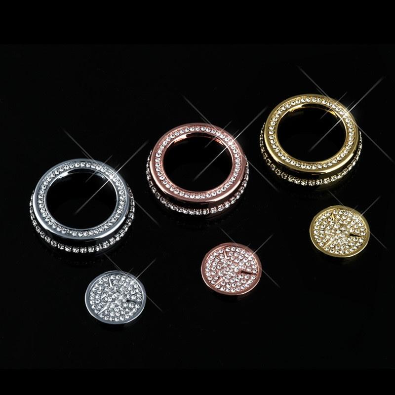 

Модная ручка громкости из цинкового сплава с бриллиантами, декоративный круг, набор наклеек на шнек для Mercedes-Benz B/C/E/S/GLA/GLK/CLA/CLS Class розовый