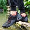 Elastic Hiking Shoes Men's Breathable Mesh Casual Sports Shoes Anti-slip Tennis Running Fitness Shoes Outdoor Sneakers