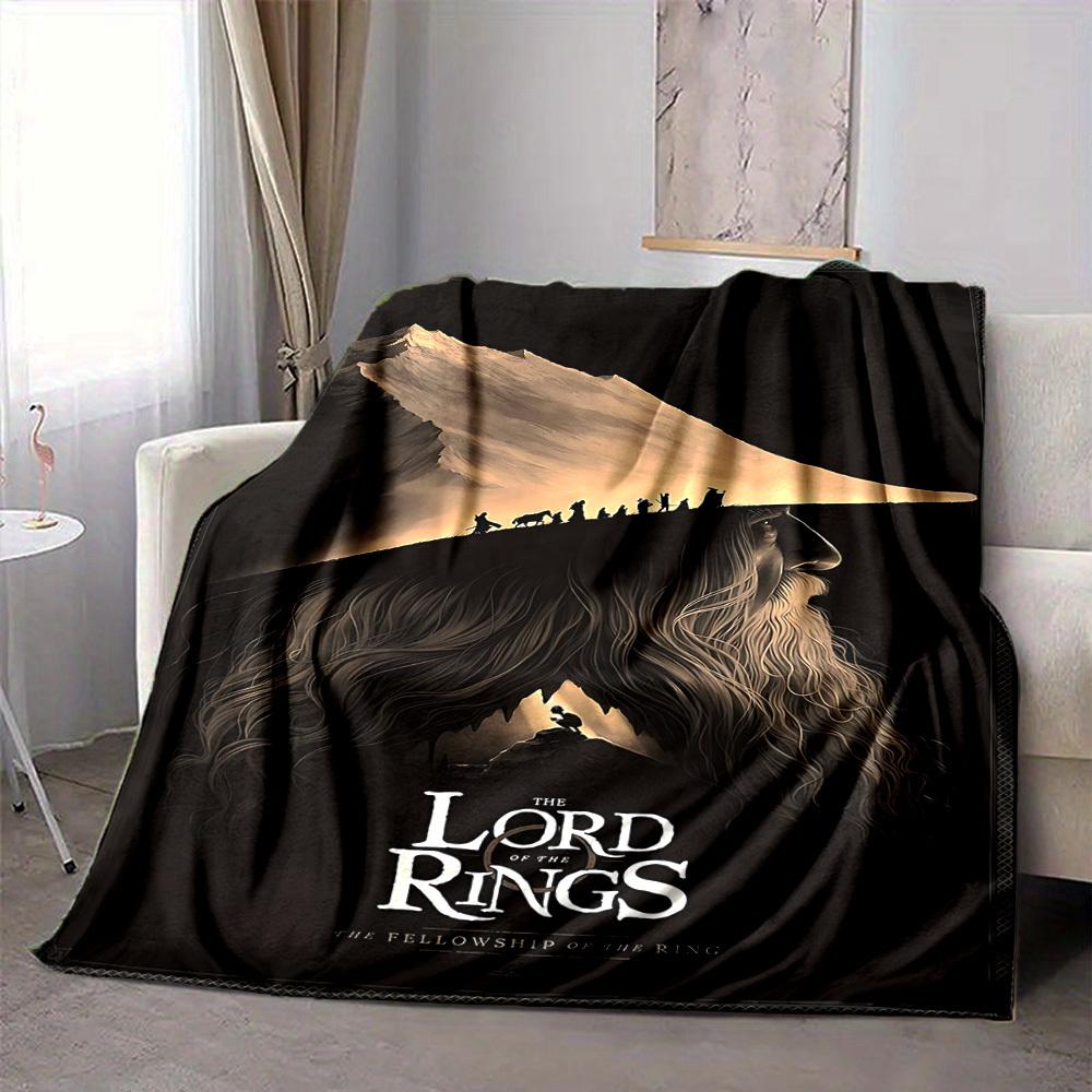 

1pc The Lord of the Rings Flannel Throw Blanket Lightweight Soft Warm All Season Blanket for Sofa, Bed, Travel,L1028019 80x120cm