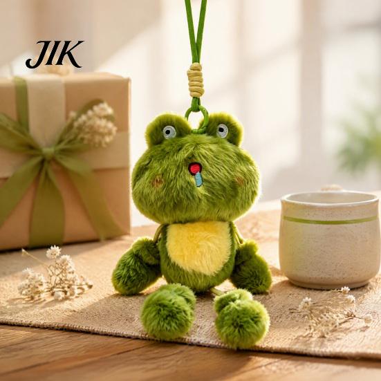Portachiavi Decorativo per Chiavi Rana Peluche Divertente con Profumo & Arti Mobili, Morbido Peluche Animale Ciondolo Novità Fascino Borsa Zaini Chiavi,