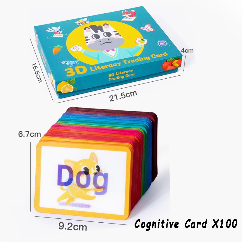 3D slova kartičky Montessori hračky vizuální změna pohled slova kognitivní hry pro mateřskou školu učení anglických slov hračky pro batolata