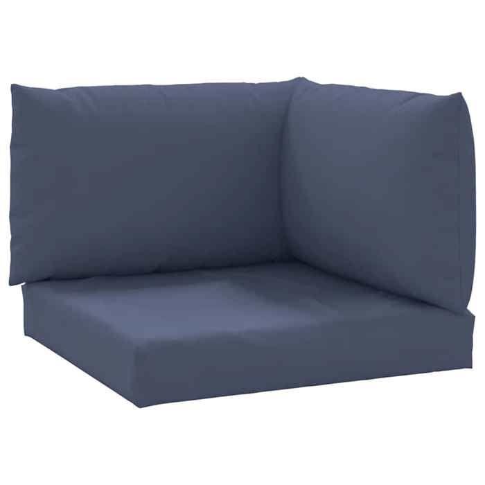 VidaXL Lot de 3 Coussins de Palette, Galettes de Chaise avec Dossier, Coussins de Siège, Décoration Jardin Terrasse Patio, 379169