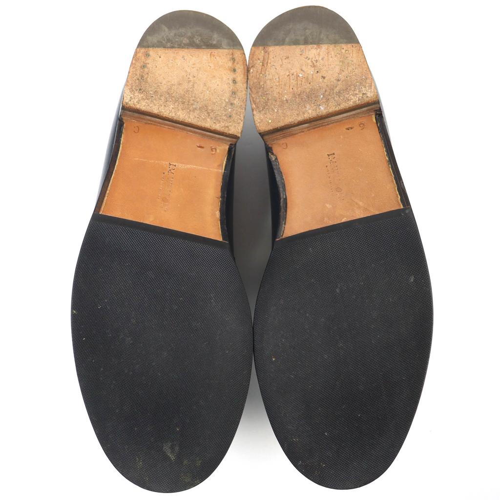 Mocasin J.M WESTON 180 Signature excelent Pantofi din piele Eșarfă bleumarin din cutie Bărbați din piele Folosit