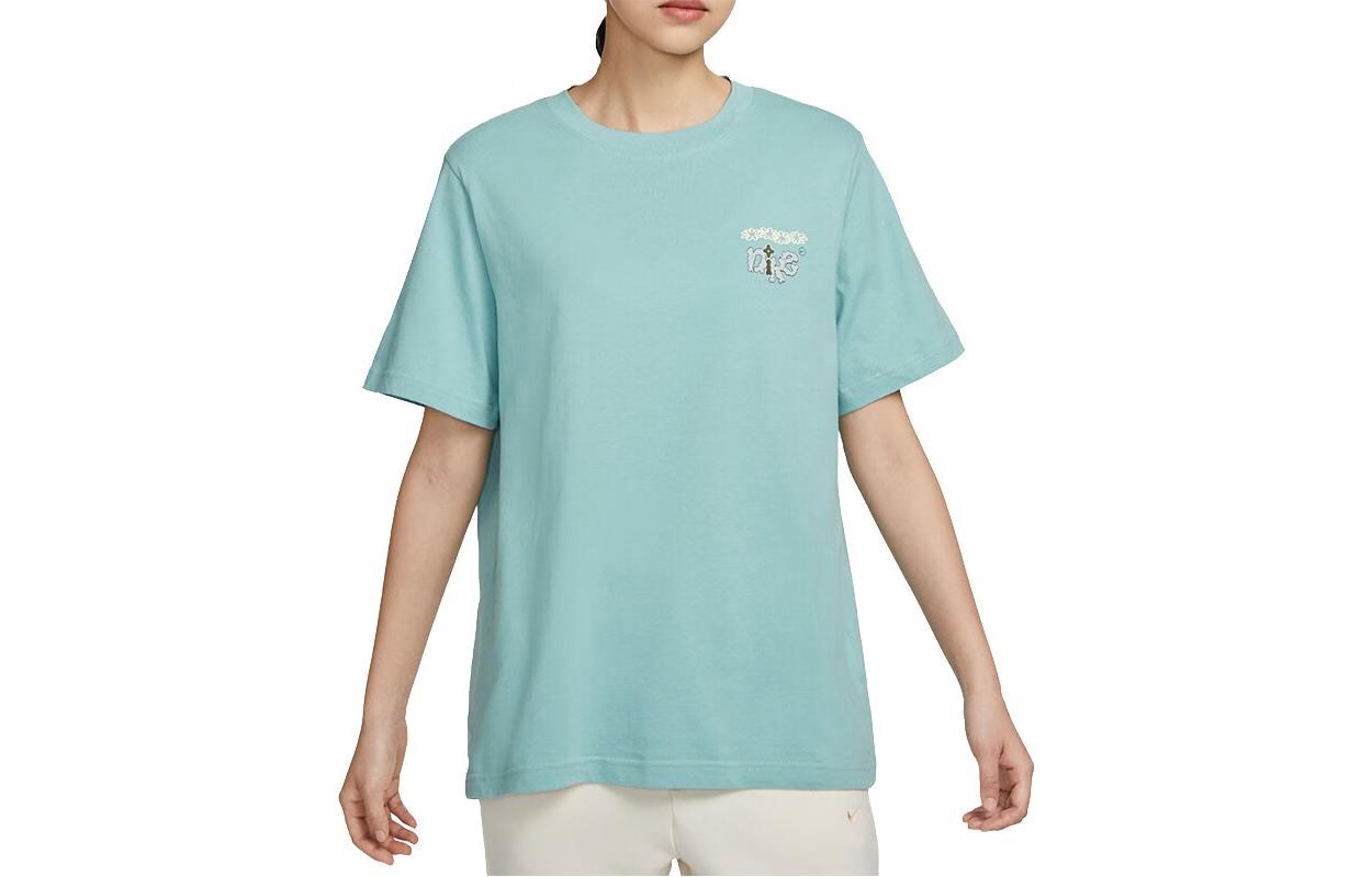 Nike Sportswear Women s Embroidered Swoosh T-shirt Blue FD2550-309 S