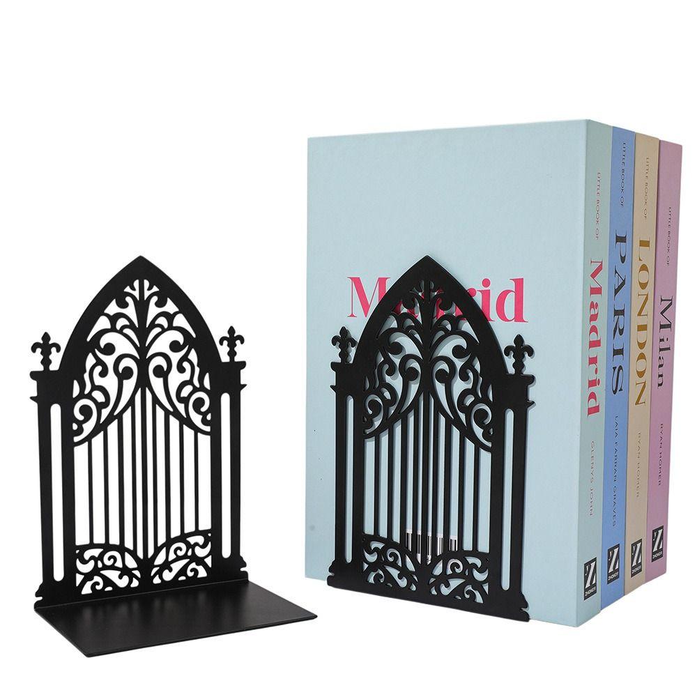 Gothic Book Divider Holder Rust Resistant Display Bookshelf Premium Students Book Ends  Home Office
