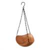 Retro Style Wood Grain Bird Feeders Thickened Iron Chains Open Bowl-shaped Hanging Bird Bath S Hooks Plastic